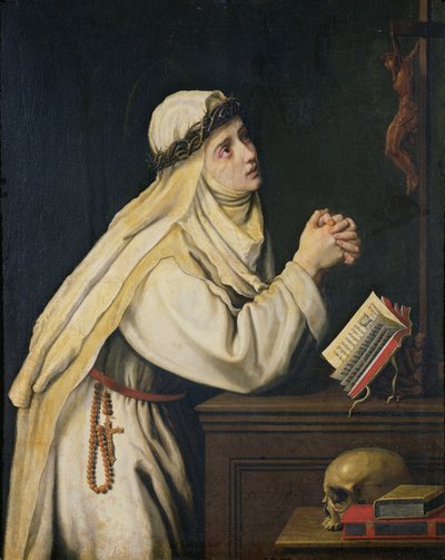 Die heilige Katharina von Siena (1347-80) nach einem Gemälde von Francisco Zurbaran (1598-1664) von Cristofano Allori